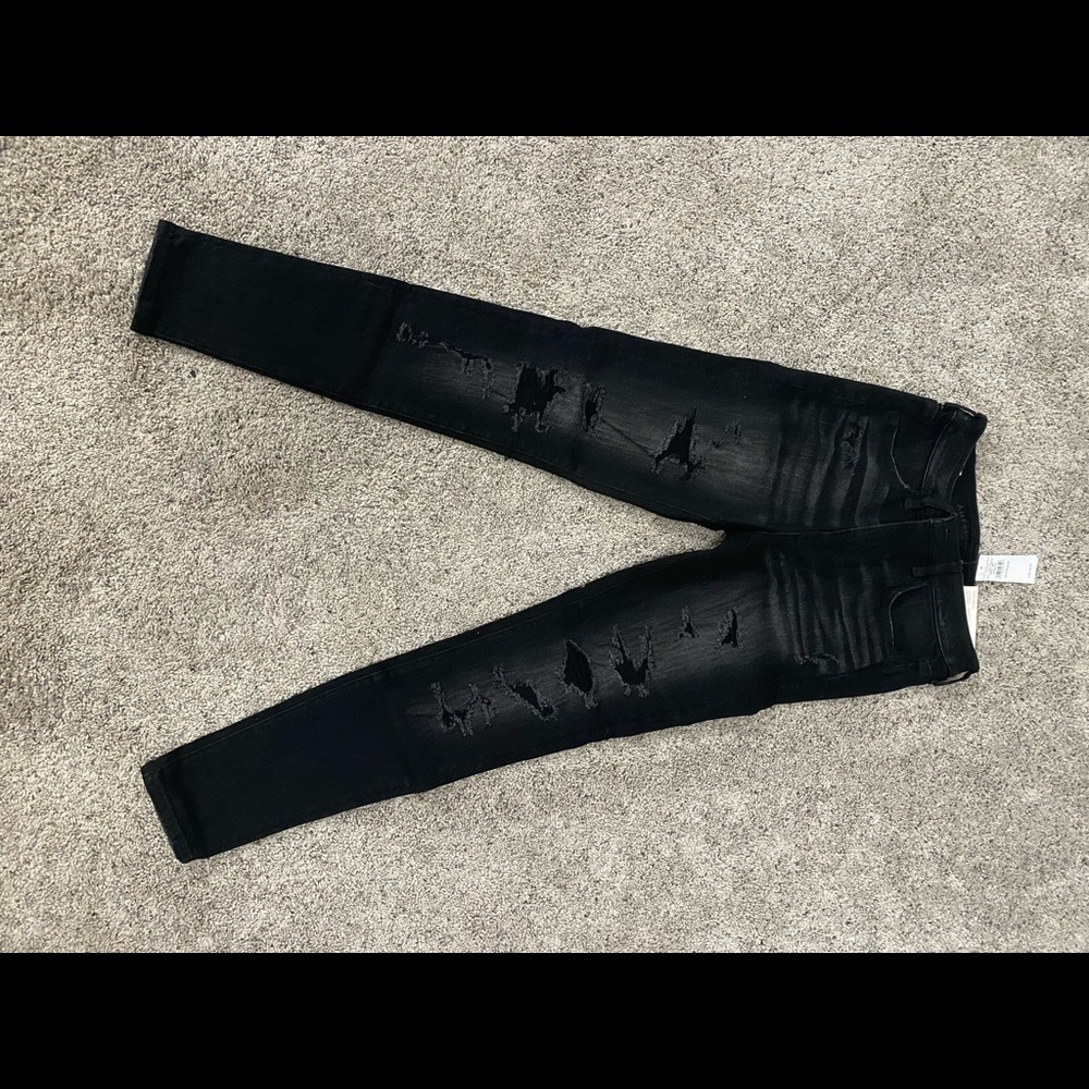 American Eagle Black Distressed Jeans
